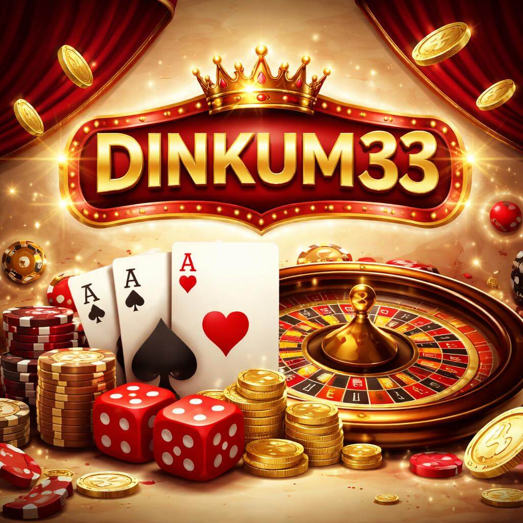 Dinkum33 casino homepage showing popular reels card games and live tables